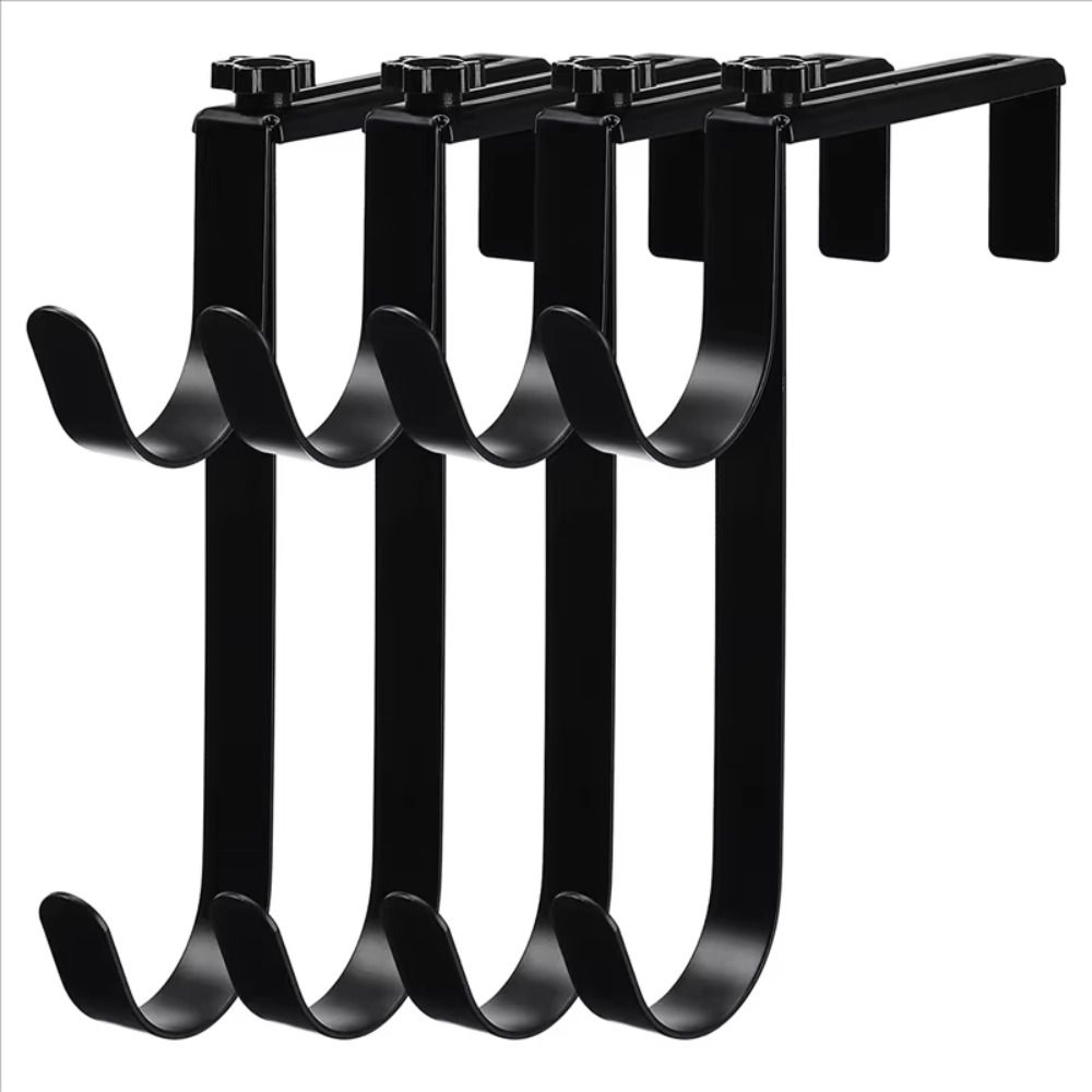 2Pcs Double Hook Pool Pole Hanger Metal Fence Hooks No Drill Pool Pole Fixing Hooks  Net Storage