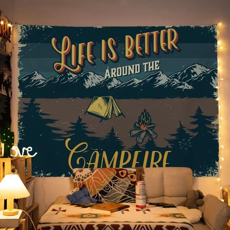 VIKAMA Summer Vintage Tropical Tapestry Bohemian Wall Decor Tapestry Dormitory Bedroom Backdrop Strong Room Decoration