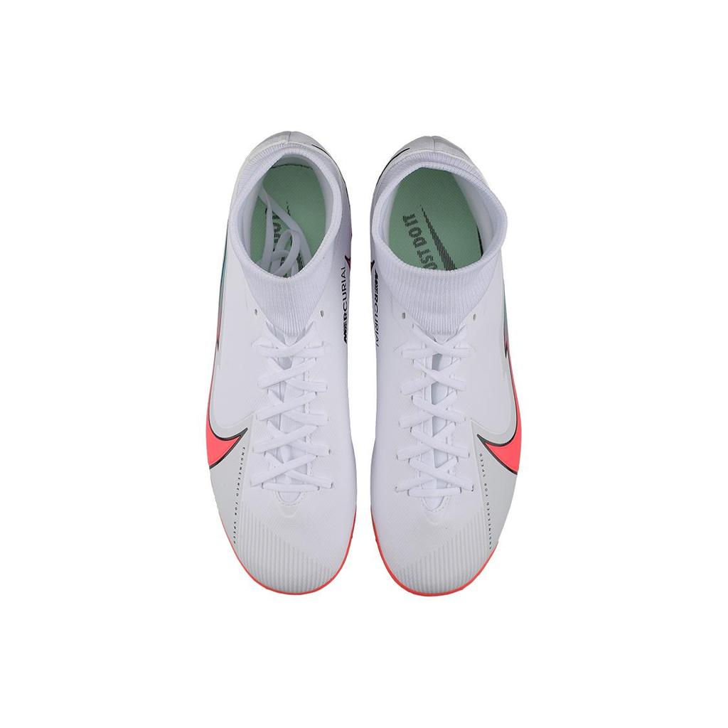 Nike Mercurial Superfly 7 Academy TF 'White Crimson Jade' (Unisex) White / Photon Dust / Hyper Jade / Flash Crimson Soccer Shoes AT7978 163