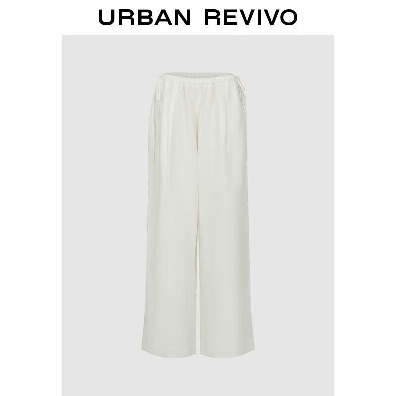 Women s Casual Elastic Drawstring Wide-leg Pants XS