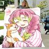 1 Stück Decke - Nezuko Demon Slayer Kanroji Mitsuri Druckdesign, Leichte Decke für Sofa, Bett - Weich & Warm, Geschenk für Alle Jahreszeiten