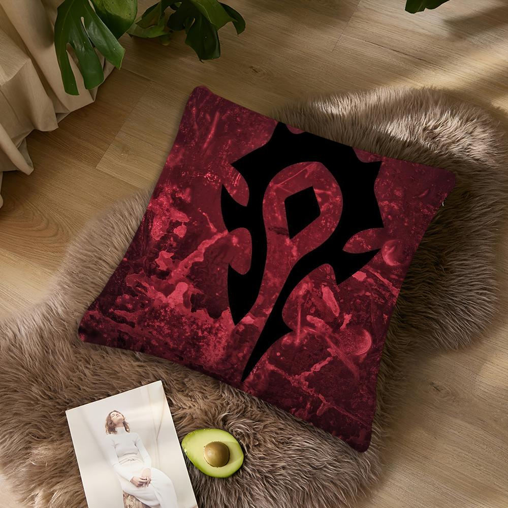 Warcrafts of World W-WOW Game Pillow Case Living Room Accent Couch Back Support Square Lounge Restful Nap Companion