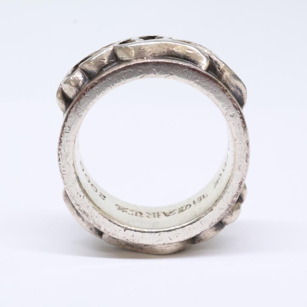 CHROME HEARTS 2000 925 Double Narrow Vine Band Ring Ring SilverUsed