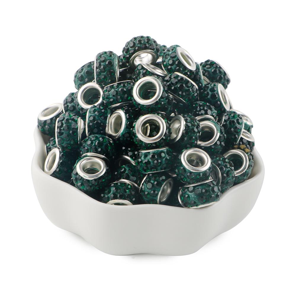 20Pcs 11.5mm Round Rhinestone Crystal Glass Big Hole Beads For Jewelry Making Charms For Bracelet Earrings Jewelry Accessories
