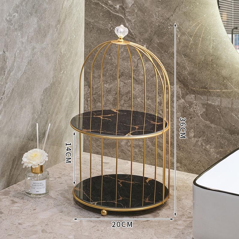 Birdcage Skincare Organizer: Bathroom Cosmetics Rack & Dressing Table Storage