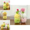 Playful Plush Animal Keychain Bunny And Bear Cute Hanging Charm For Flower Pots