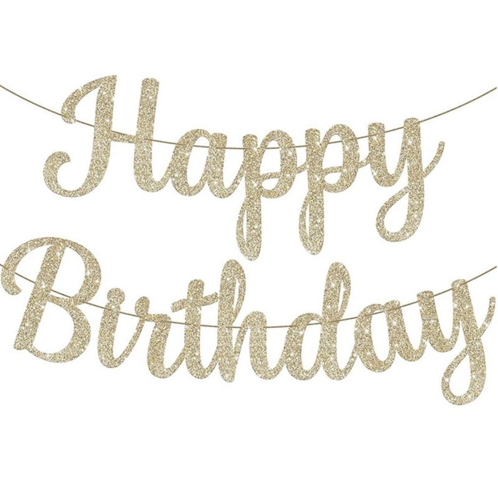 Creative Birthday Flag Happy Birthday Party Decor Kids Adults Hanging Banner Photo Backdrop Wedding Decoration