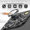 Protective Glass - iPhone 15 Pro/Pro Max - Tempered Glass - Black Aluminum Frame - Scratch-Resistant