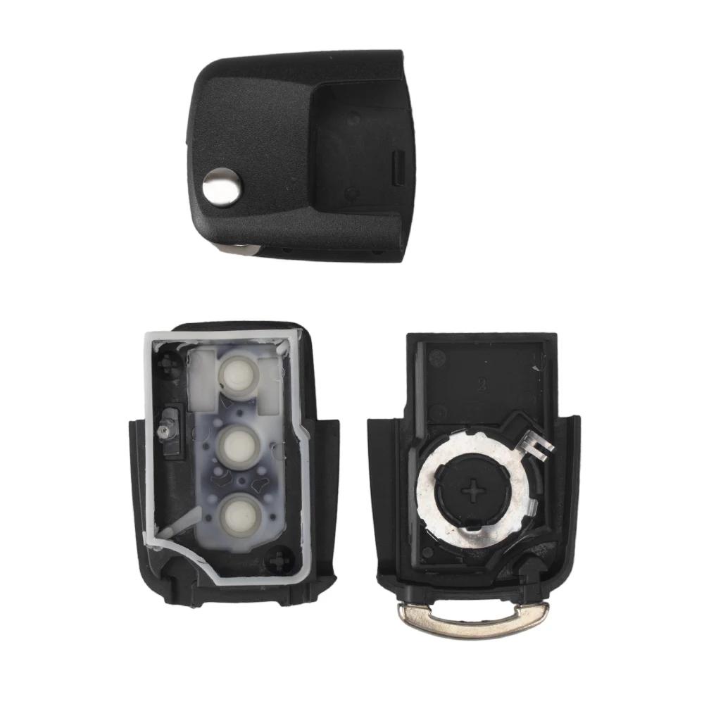 Dandkey 3 Buttons Flip Key Shell For Volkswagen Vw Jetta Golf Passat Beetle Polo Bora Fob Folding Remote Key Case