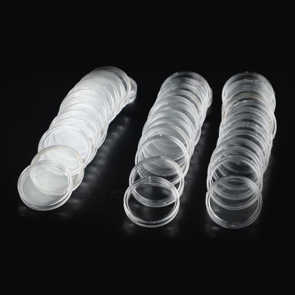 Storage Coin Holder Boxes Case Collection Accessories Transparent 26mm