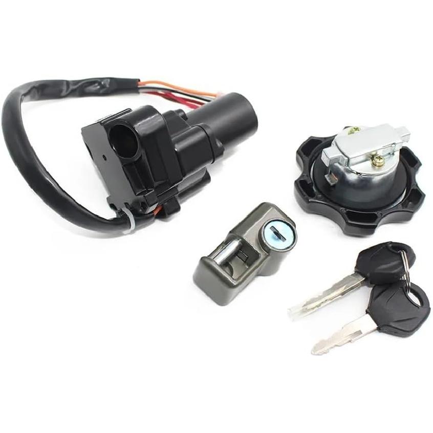 Motorcycle Gas Cap Fuel Cap Motorcycle Ignition Switch Locks Fuel Gas Tank Cap Set for DR650 DR650SE 1996 2022 Motorcycle Fuel Petrol Cap