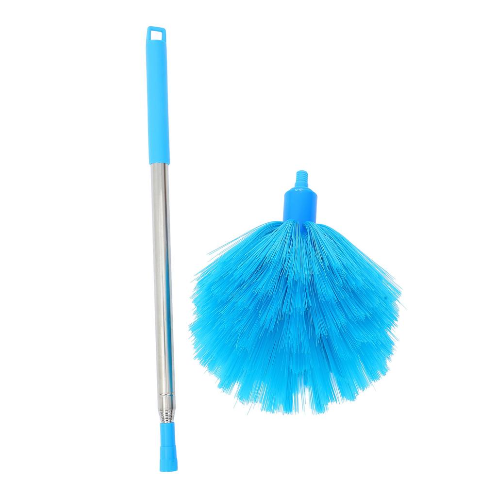 Sky Blue Telescoping Duster Ceiling Cleaner Long Handle Reusable Extendable Cobweb Brush for High Ceilings Walls Fans