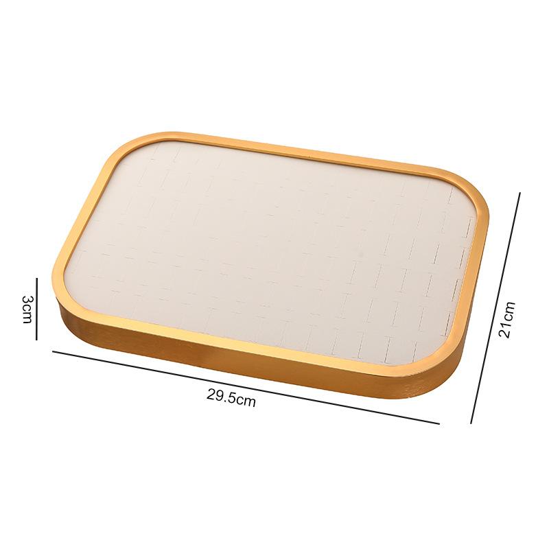 Luxury Metal Velvet Rings Earrings Organizer Ear Studs Jewelry Display Stand Holder Display Tray Home Decoration Display Cabinet