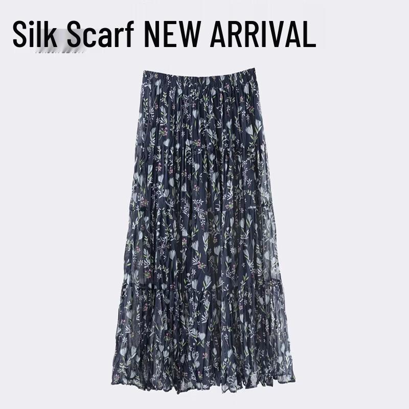Women s High-Waisted Floral A-Line Midi Skirt XL