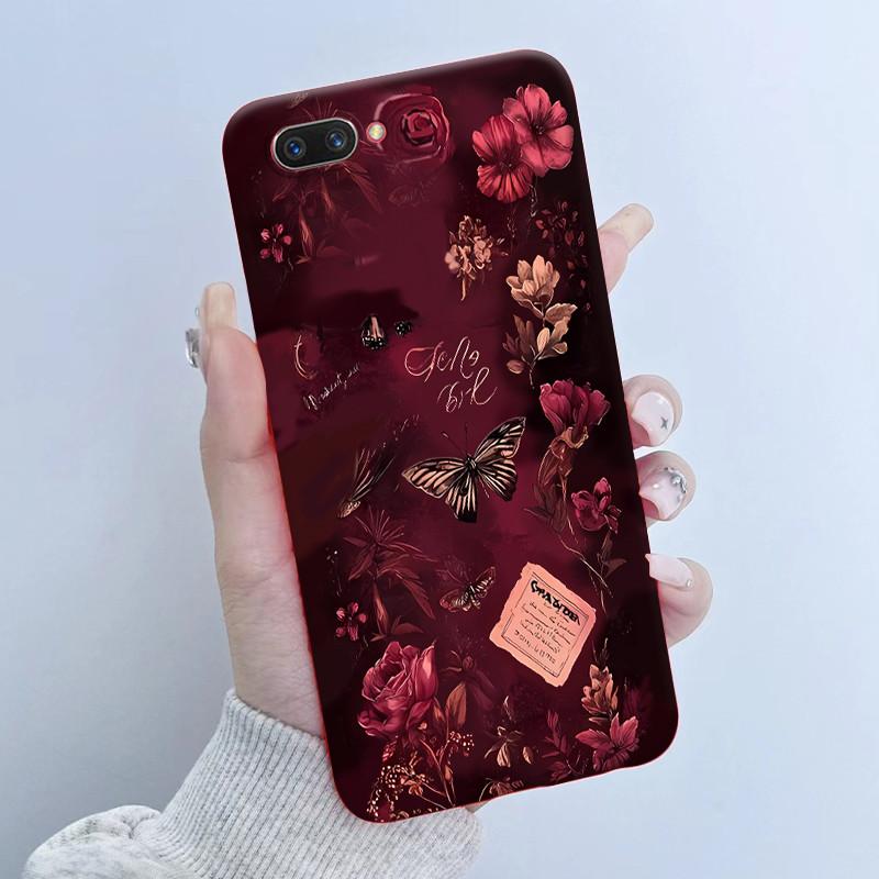 For OPPO A3S Phone Case OPPOA3S Butterfly Flower Girls Design Soft Silicone TPU Back Housing for OPPO A12E A5 AX5 A 3S Covers