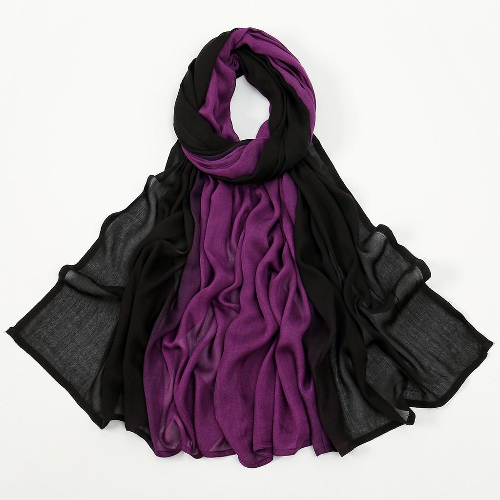 New Arrival Gradient Cotton Rayon Hijab Scarf For Women Muslim Hiabs Ombre Big Size Shalws Headscarf Wraps Headband Islam Turban