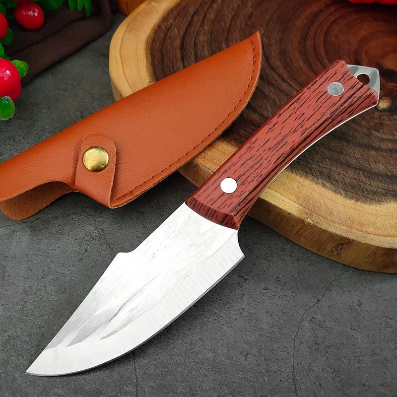 1pc Damascus Kitchen Knife, Hunting Stainless Steel Japanese Knife, 5.5 Inch Boning Knife, Butcher Meat Knife, Used For Kitchen Tools