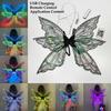 Bunte LED-Fee Flügel Leuchtende Schmetterlingsflügel Cosplay Engelsflügel für Mädchen Tanzaufführung Kostüm Zubehör