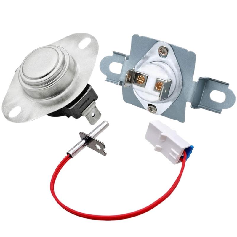 AGM30045804 Dryer Thermistor and Thermostat Kit High Limit Thermostat Clothes Dryer Parts for Enhanced Durability