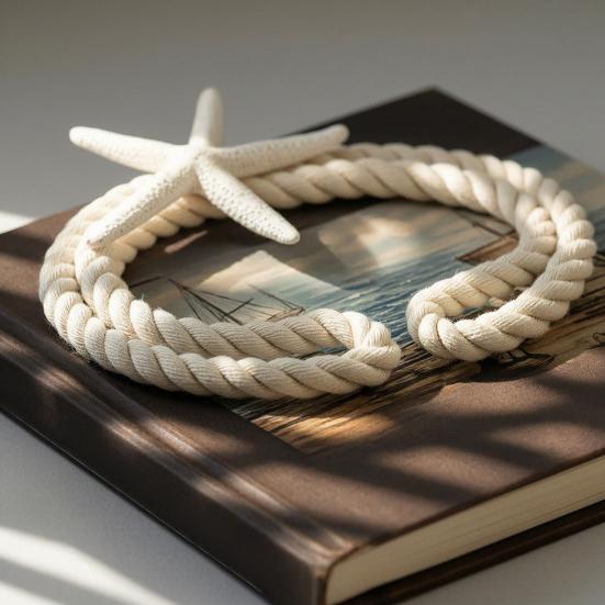 Curtain Tiebacks with Starfish Ties Thickened Cotton Shape Decorative Curtain Linen Rope Holders