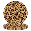 Chic Leopard Print Disposable Paper Tableware Set Birthday Party Plates Cups Napkins Decor