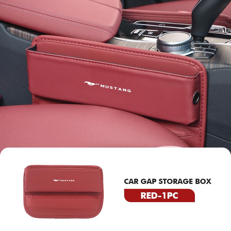 AKP1 Car Console Gap Storage Bag Leather Organizer Pouch Pocket For Ford mk2 mk3 Ranger Mondeo mk4 S-MAX Kuga Mustang Fusion