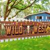 Western cowboy themed holiday party decorations, garden flags, banners, outdoor party decorations