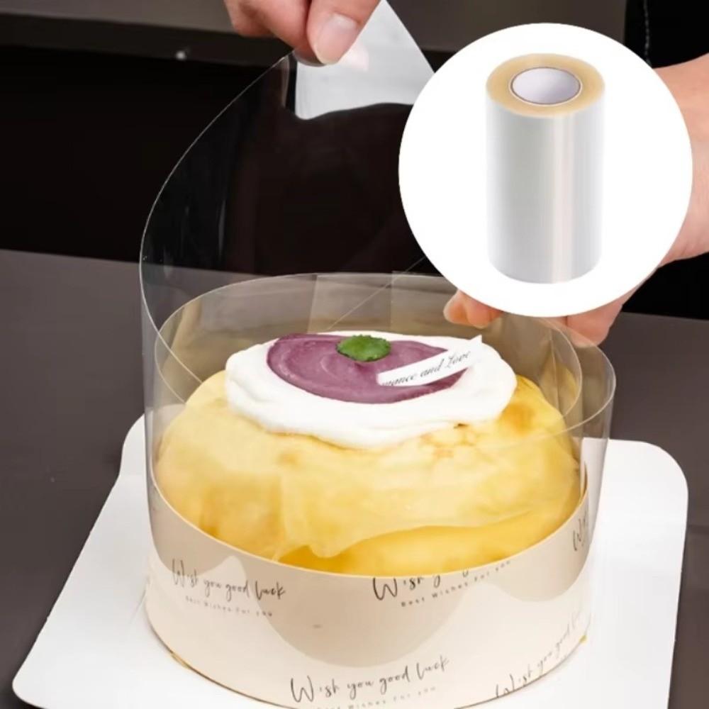 10m/Roll Cake Collars Transparent Acetate Surround Films for Chocolate Mousse Cake