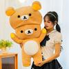 Super Big 40/100cm Rilakkuma Soft Stuffed Doll Toy Anime Easy Bear Plush Toy Hugging Pillow Sleeping Companion Doll Holiday Gift