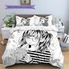 Honey Lemon Soda Pattern Bedding,Quilt Set Quilt Cover Pillowcase Home Birthday Gift (1 * duvet cover + 2 * pillowcase, without core)