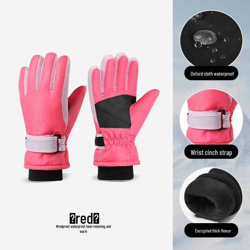 

Детские зимние лыжные перчатки, возраст 3-9 лет, унисекс, ветрозащитные и теплые для занятий спортом на открытом воздухе и езды на велосипеде 9-15 Years