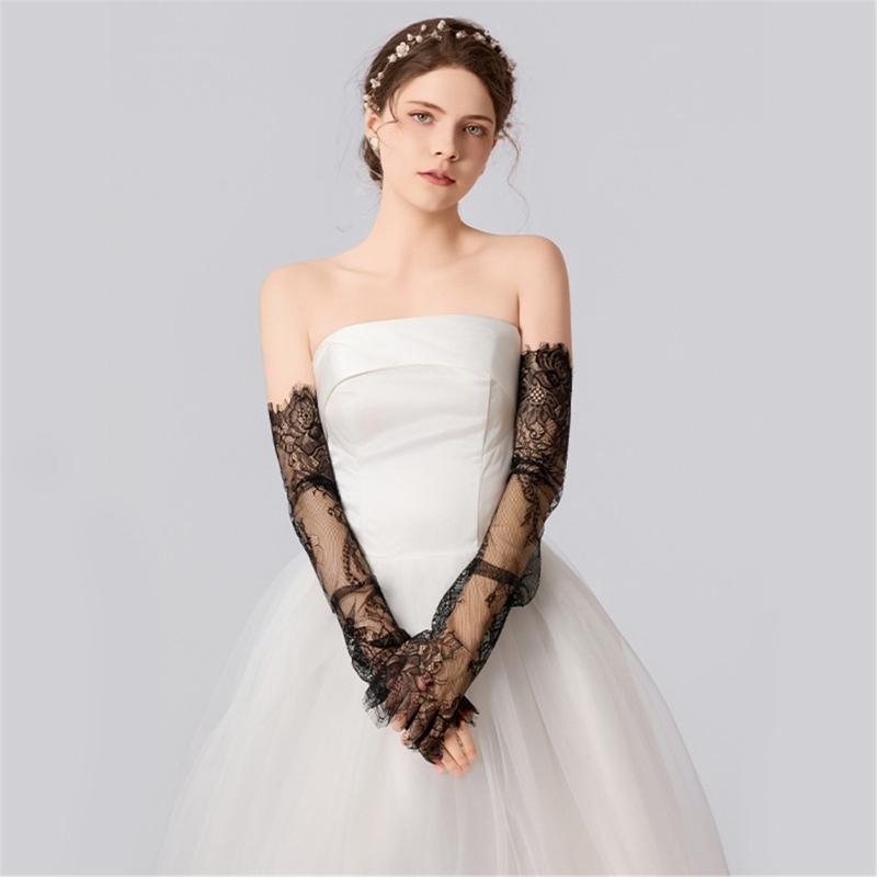 Tulle Gloves for Women and Girls in Theme Party Comfortable to Wear Elastic Nightclub Tulle Lace Gloves