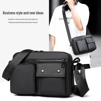 Men's Japanese Workwear Style Waterproof Minimalist Crossbody Messenger Bag