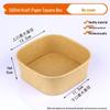 Disposable Kraft Paper Square Takeaway Boxes