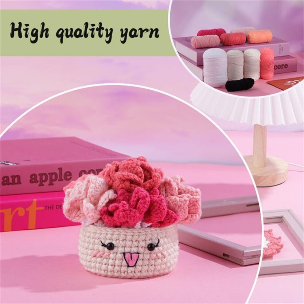 Adults & Kids Crochet Kits for Beginners, Crochet Kits to Make Colorful Cup Mat