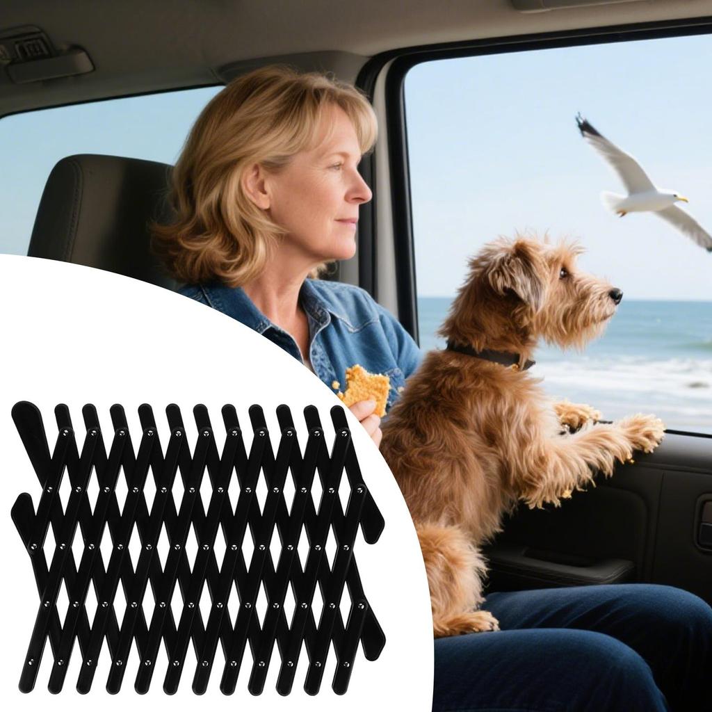 Car Window Gate Pet Puppy Dog Ventilation Grill Safe Guard Auto Window Retractable Dog Fence Car Window Protection Mesh