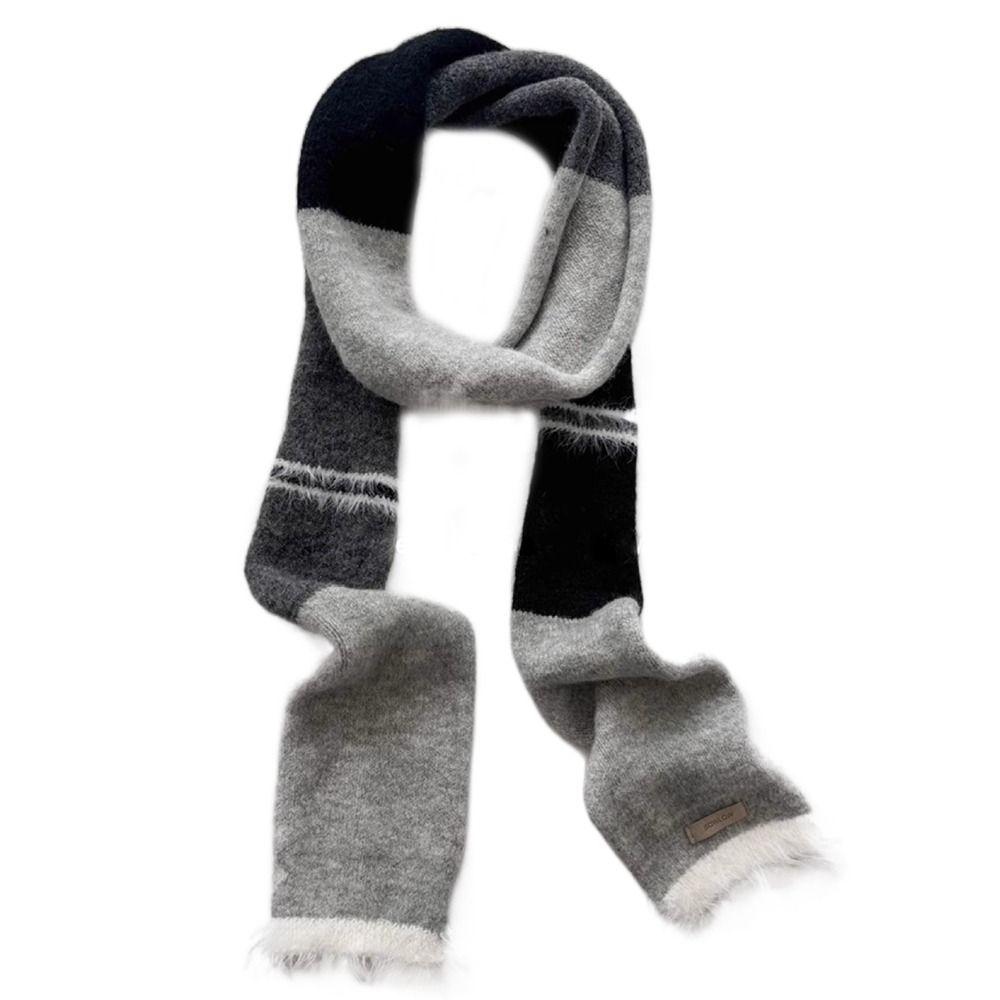 Knitted Wool Assorted Colors Scarf Warm Neck Scarves Plush Long Narrow Scarves Autumn Winter