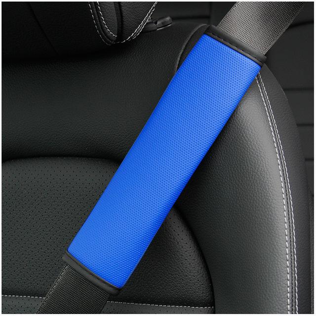Car Safety Belt Shoulder Cover PU Leather Auto Seat Belt Pads Car Accessories Breathable Protection Seat Belt Padding Pad Cover