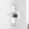 Punch-Free Corner Wall Shelf - Triangular Kitchen Bookshelf & Cabinet