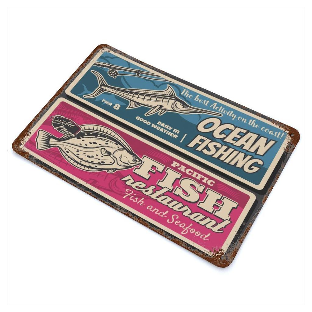 1-Pack Retro Loft Metal Wall Sign, 20×30cm and 30×40cm, Antique Rust-effect Decor for Study, Bedroom or Hallway