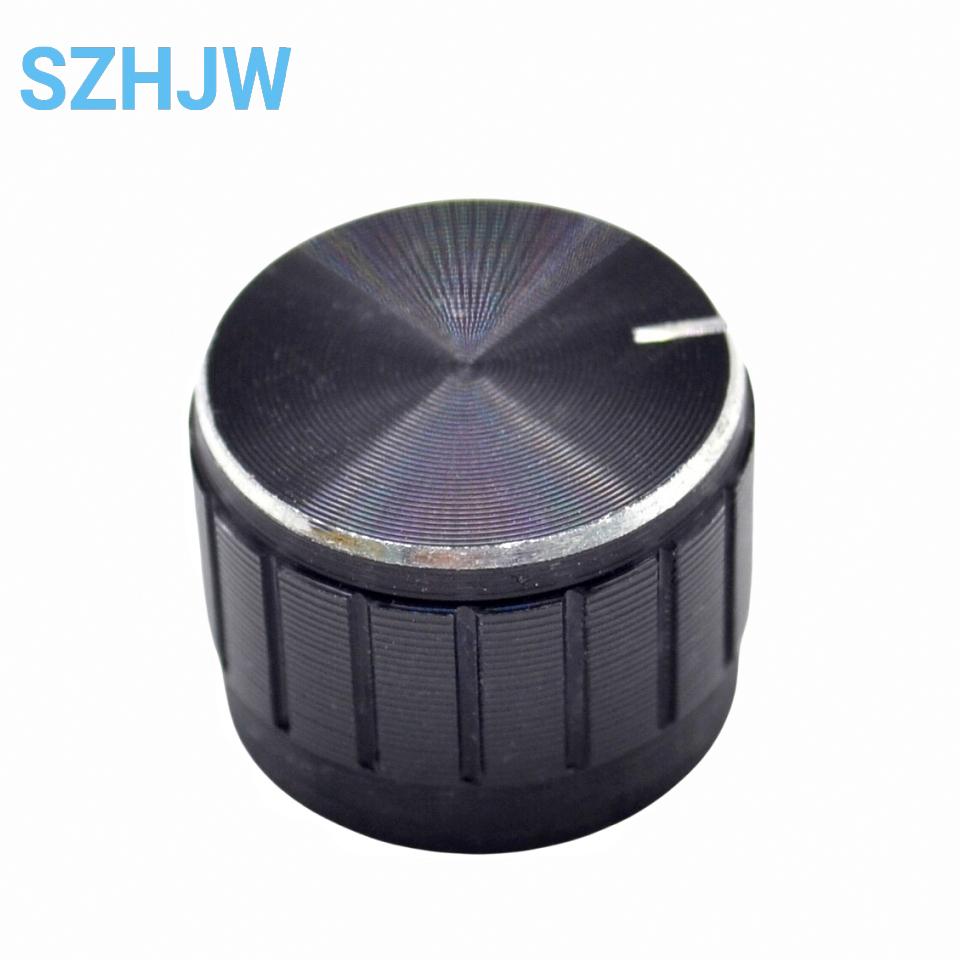 

1pcs Potentiometer Knob Cap Audio Power Amplifier Aluminum Alloy Knob Cap Diameter 21mm Height 17mm Gold Silver Black black