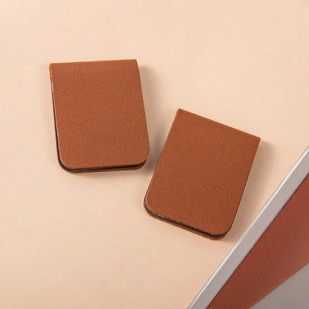 New Leather Magnetic Bookmark Diy Rectangle Shape Book Reading Tracker Elegant Magnetic Money Clip Book Reading