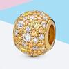 Newest Copper Charm Fit Original Bracelet Accessories Women Jewelry Golden Series Sun Pineapple Family Tree Flower