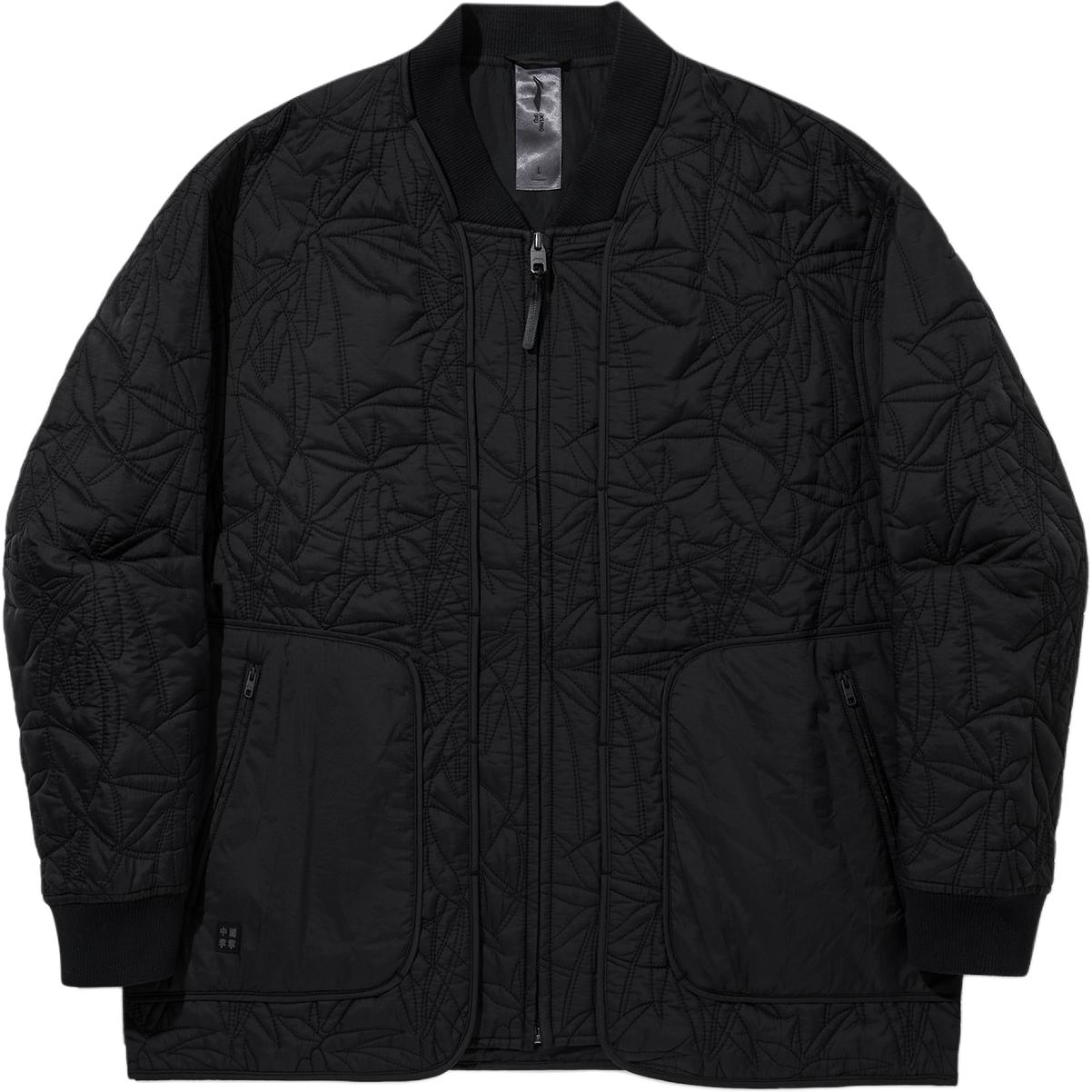 

Li Ning Серия Кунг-фу Удобная Теплая Универсальная Хлопковая Куртка Мужская Куртка Черная AJMU155-2 XL