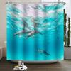 Underwater World Ocean Shower Curtain for Bathroom Seabed Animals Sea Turtle Dolphin Fish Waterproof Bathroom Curtain With Hooks