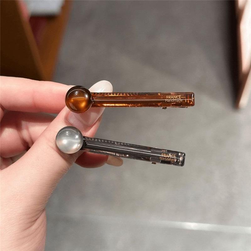 Minimalist Korean Cat Eye Ball Hair Clips Casual Daily Women Bangs Fixed Hair Ornament
