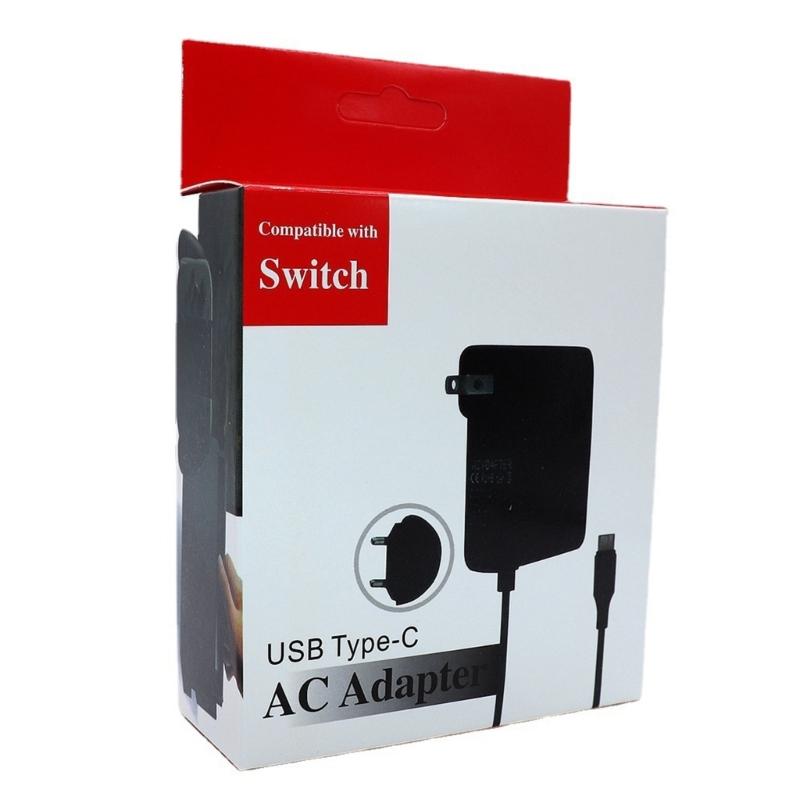 AC100-240V Power Adapter Charging Cable Adaptor for Switch Game Console AC Power Supply Adapter Type-C Charger Socket