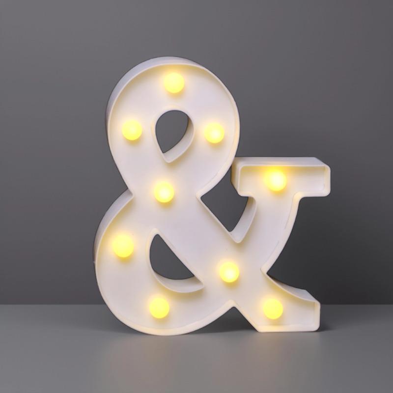 22cm LED Letter & Number Lights for Events - Perfect for Birthdays & Proposals.