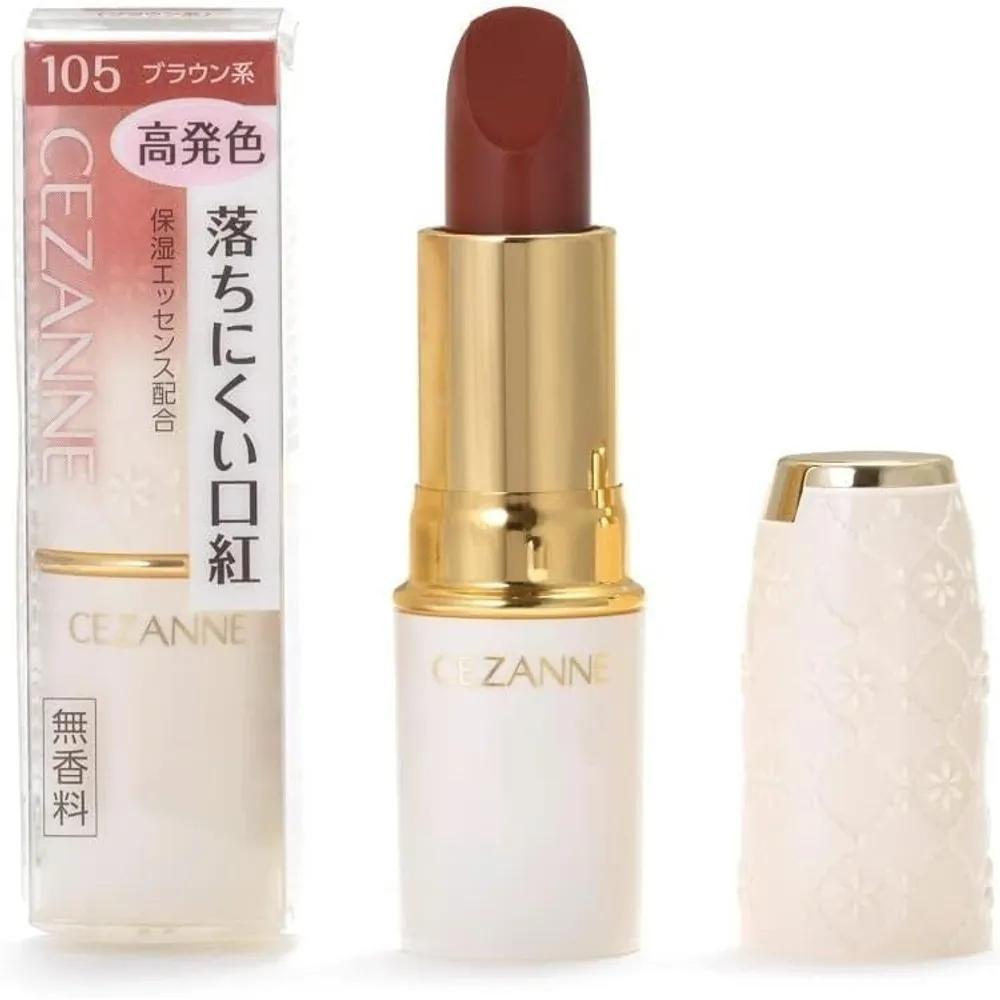 CEZANNE Lasting Lip Color N 105 Brown 4.2g High-pigment Lipstick (3 Pieces) 2