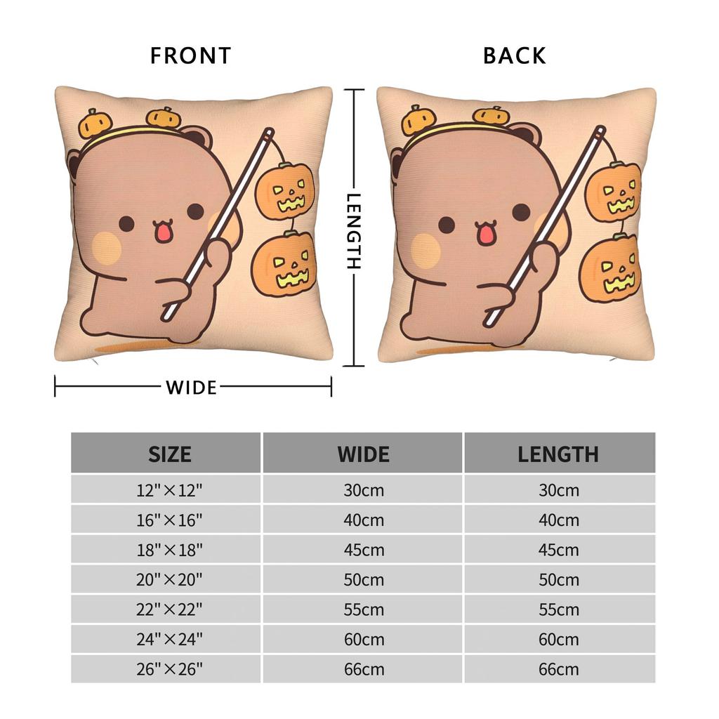 Bubu Dudu Halloween Pillow Cover  Novelty Pillow Case For Couch Sofa Bedroom Soft Cushion Cover Gift Idea